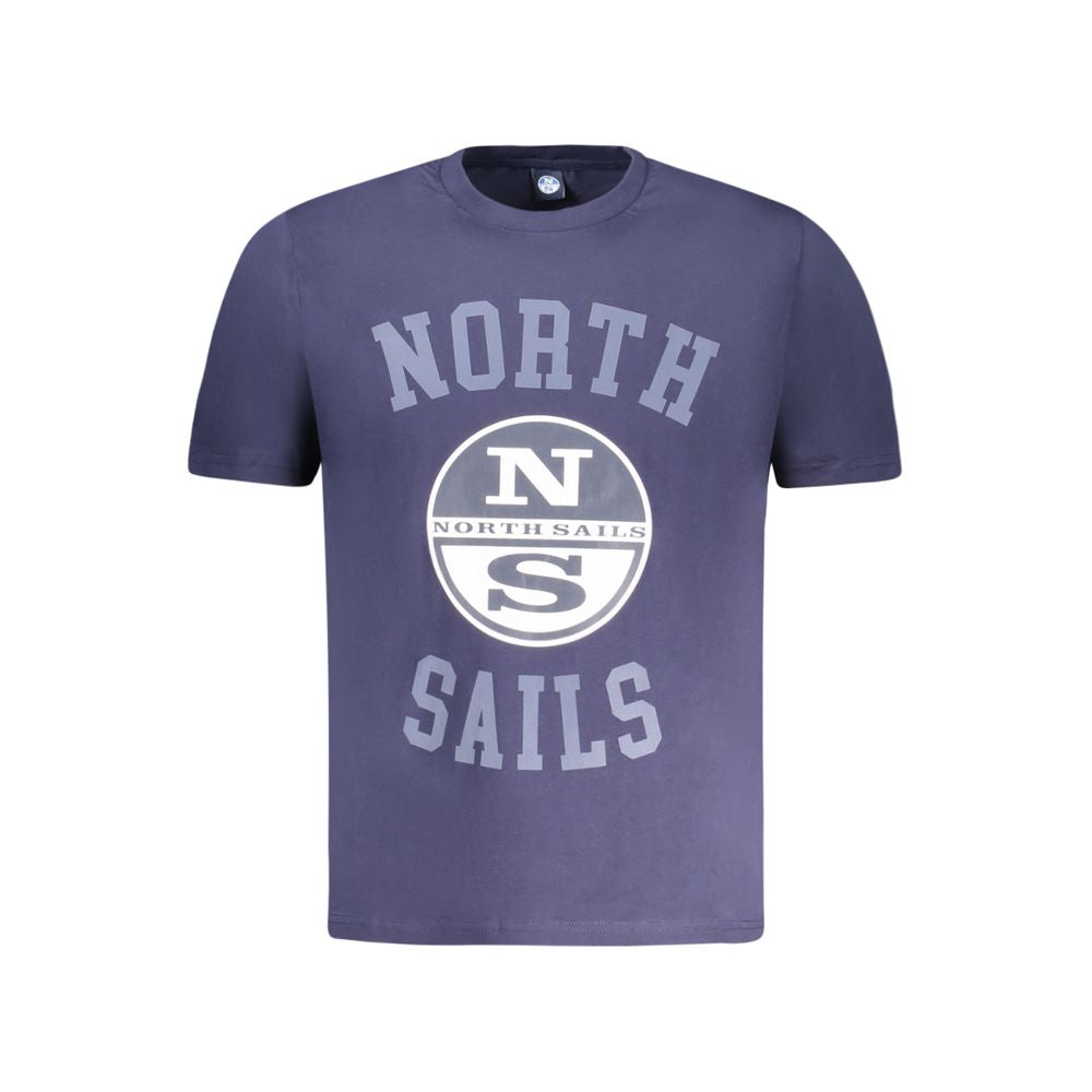 North Sails Blue Cotton Men T-Shirt