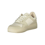 Tommy Hilfiger Beige Leather Men Sneaker