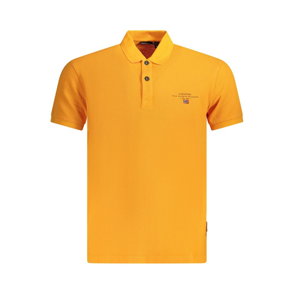 Napapijri Orange Cotton Men Polo Shirt