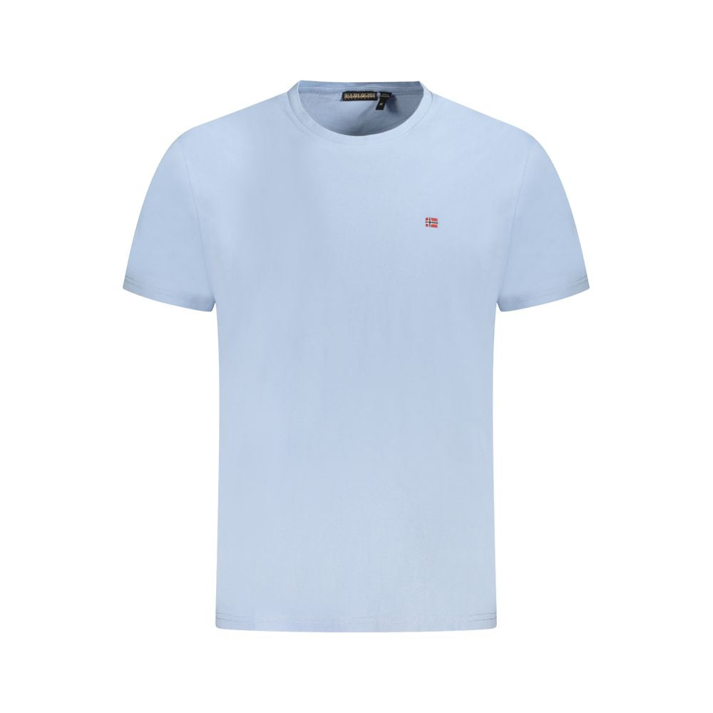 Napapijri Light Blue Cotton Men T-Shirt