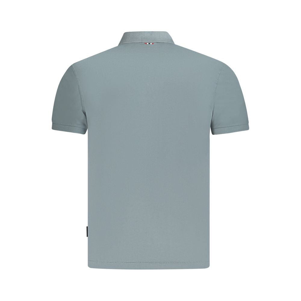 Napapijri Gray Cotton Men Polo Shirt