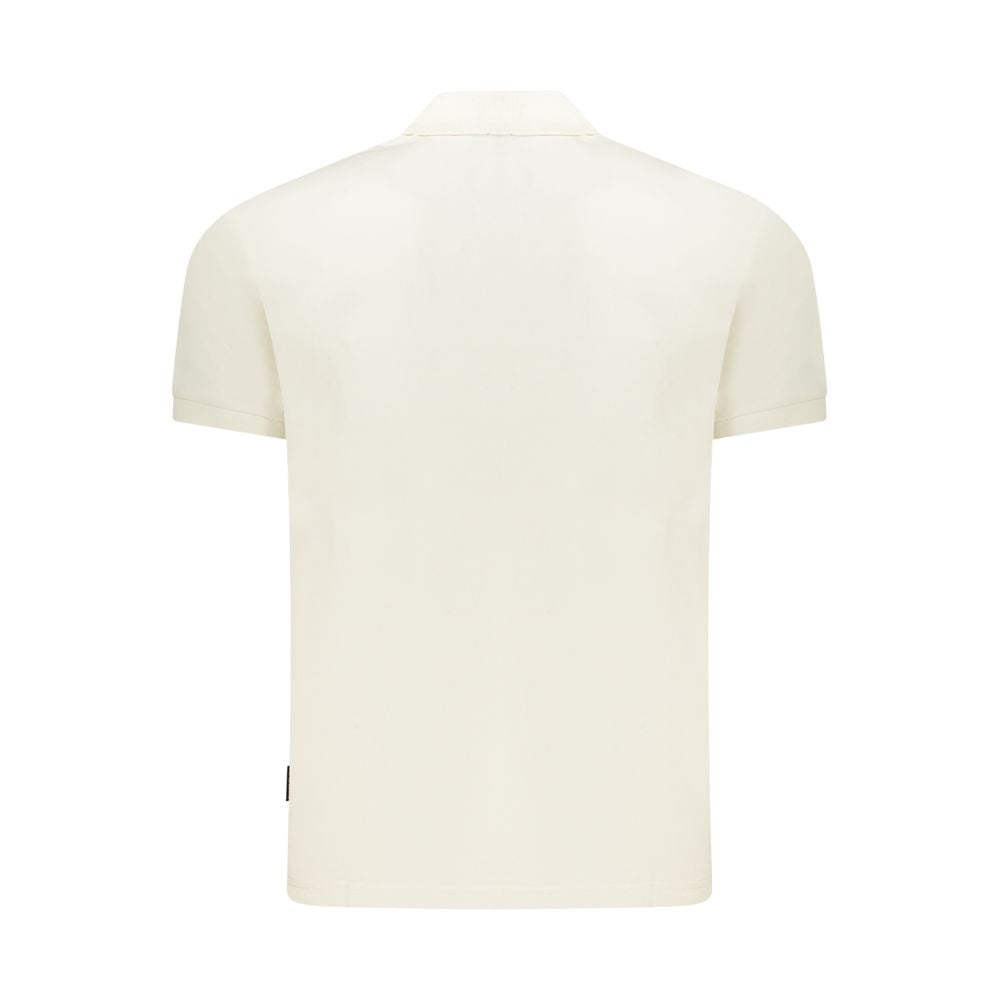 Napapijri White Cotton Men Polo Shirt