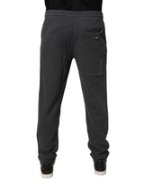 Dolce & Gabbana Dark Gray Cotton Men Jogger Sweatpants Pants