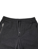 Dolce & Gabbana Dark Gray Cotton Men Jogger Sweatpants Pants