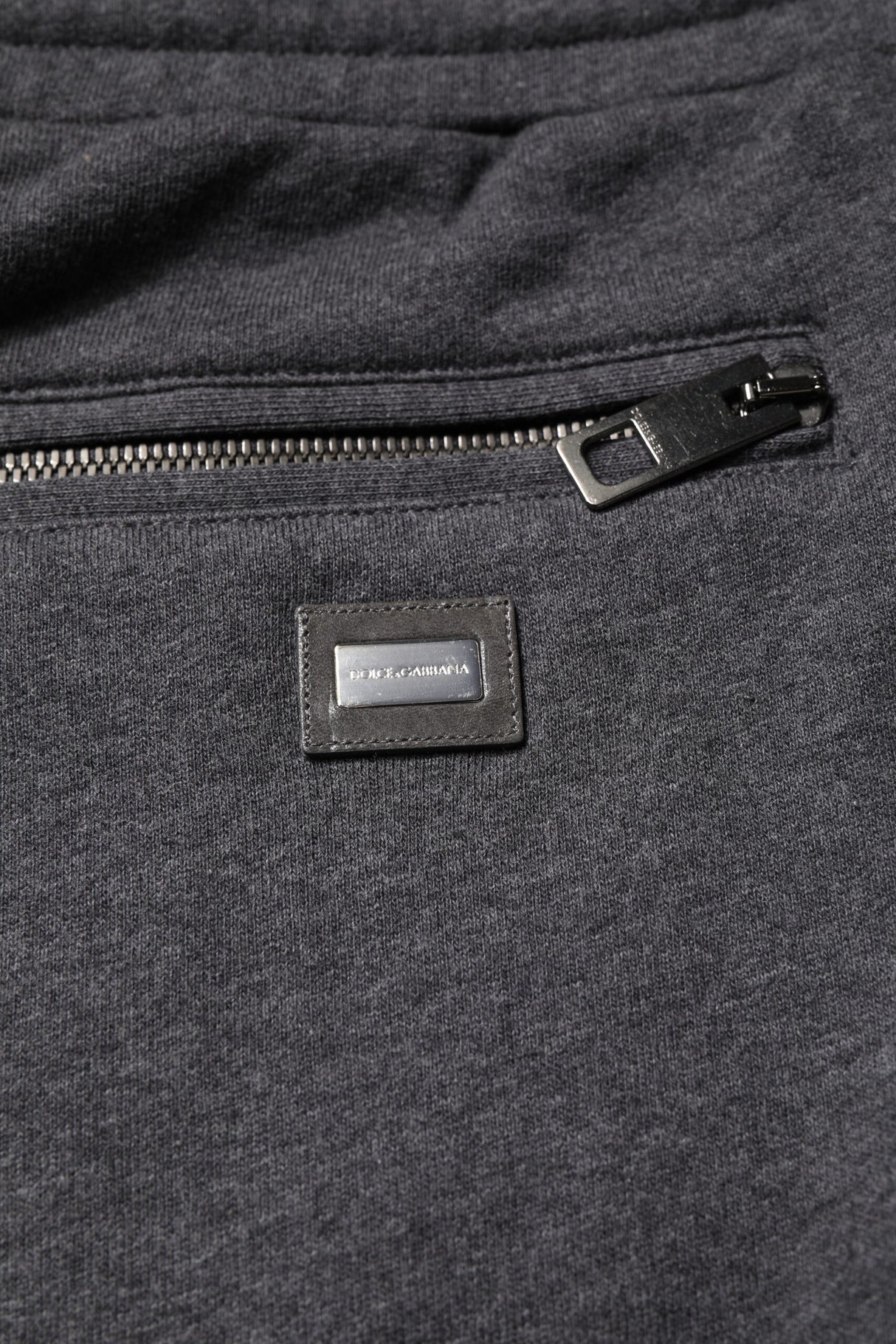 Dolce & Gabbana Dark Gray Cotton Men Jogger Sweatpants Pants