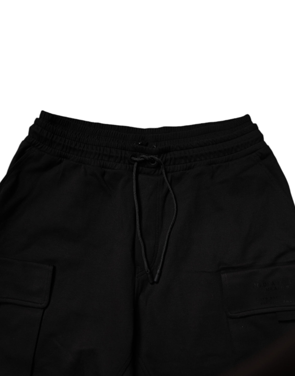 Dolce & Gabbana Black Cotton Men Cargo Jogger Sweatpants Pants