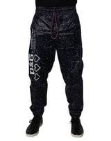Dolce & Gabbana Dark Blue DG Game Print Cotton Jogger Pants