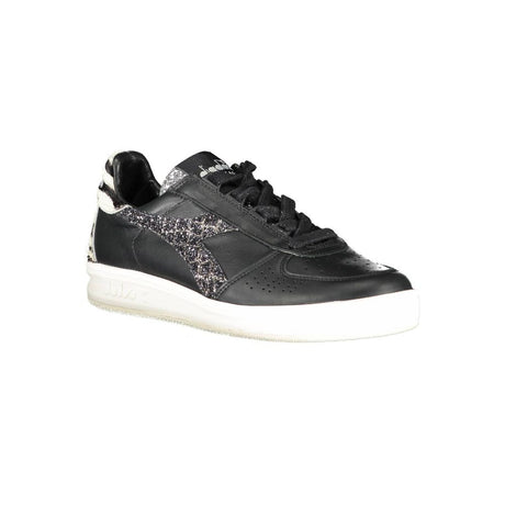 Diadora Black Leather Women Sneaker