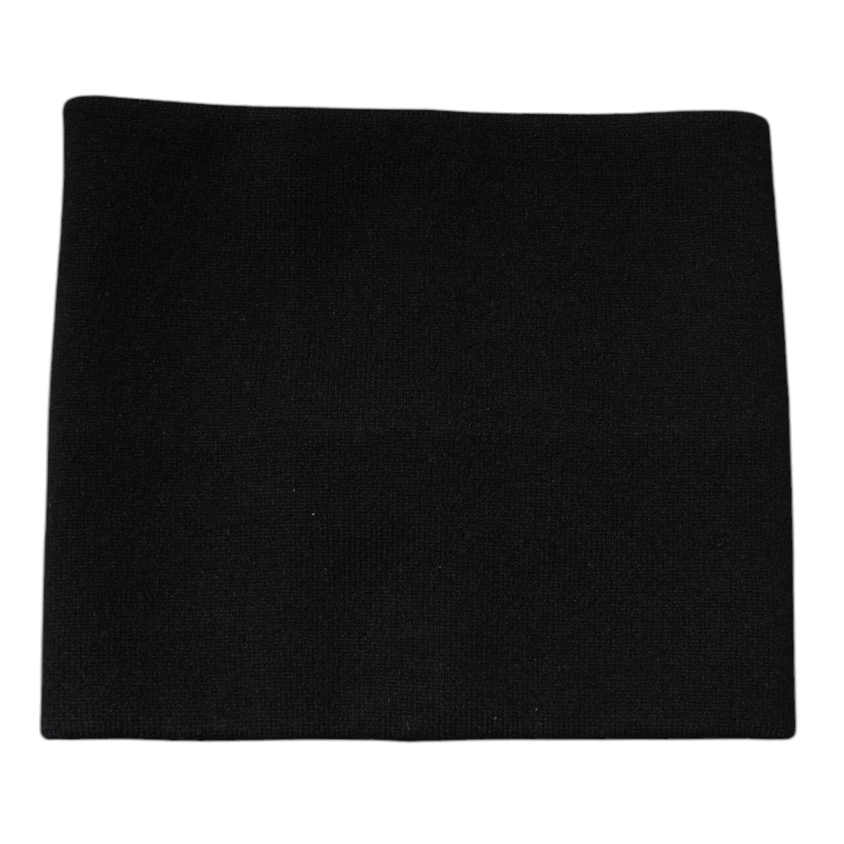 Dolce & Gabbana Black Cashmere Knitted Square Handkerchief Scarf