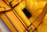 Dolce & Gabbana Yellow Orange Nylon Logo Plaque Hand Shoulder Duffle Bag