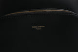 Dolce & Gabbana Black DG Leather Logo Print Travel Back Pack Bag
