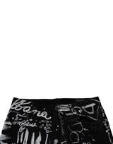 Dolce & Gabbana Black Cotton Logo Print Skinny Denim Jeans