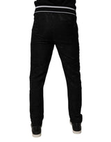 Dolce & Gabbana Black Mid Waist Jogger Men Sweatpants Pants