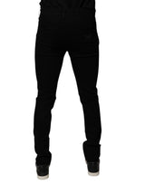 Dolce & Gabbana Black Sacred Heart Cotton Skinny Denim Jeans