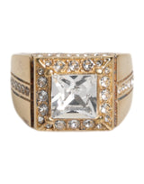 Dolce & Gabbana Gold Tone Sterling Silver 925 Crystals Ring