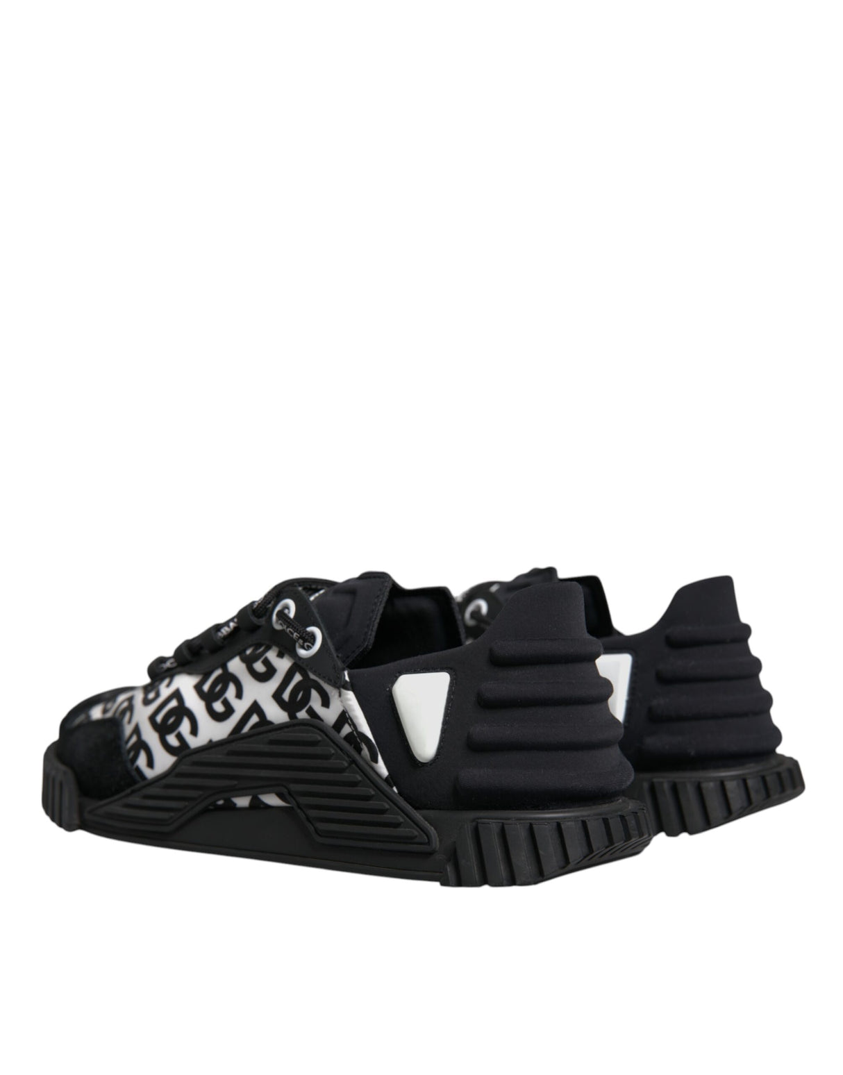 Dolce & Gabbana Black Logo Lace Up Low Top NS1 Sneakers Shoes