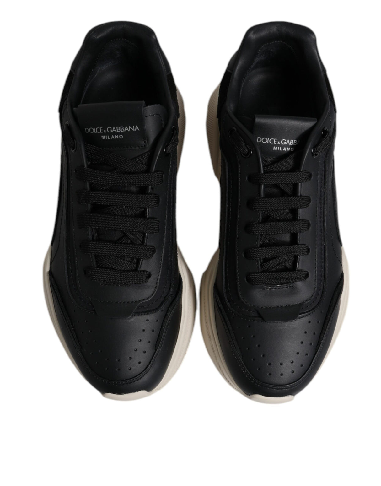 Dolce & Gabbana Black White Daymaster Low Top Sneakers Shoes