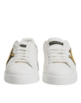 Dolce & Gabbana White Royal Crown Low Top Sneakers Shoes