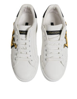 Dolce & Gabbana White Royal Crown Low Top Sneakers Shoes