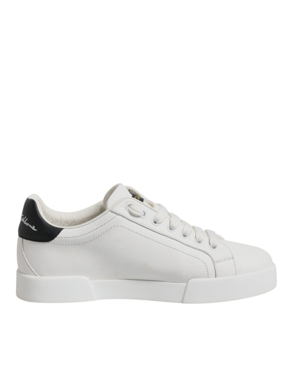 Dolce & Gabbana White Royal Crown Low Top Sneakers Shoes