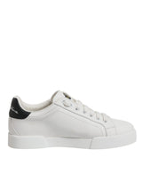 Dolce & Gabbana White Royal Crown Low Top Sneakers Shoes