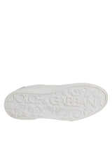 Dolce & Gabbana White Red DG Patch Low Top Sneakers Shoes