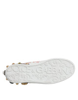 Dolce & Gabbana White Sacred Heart Patch Sneakers Shoes