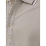 Canali Gray Cotton Polo Shirt