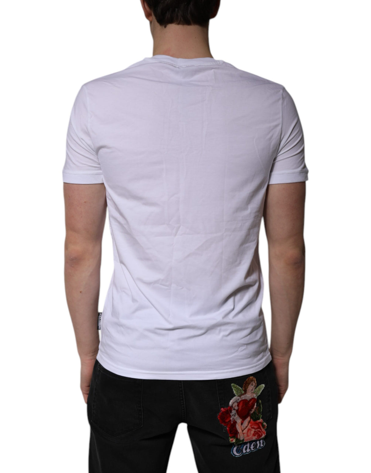 Dolce & Gabbana White V-neck Short Sleeves Underwear T-shirt