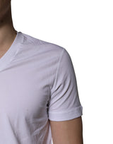 Dolce & Gabbana White V-neck Short Sleeves Underwear T-shirt
