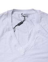 Dolce & Gabbana White V-neck Short Sleeves Underwear T-shirt