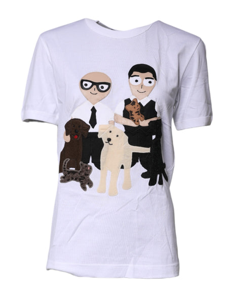 Dolce & Gabbana White #DGFamily Cotton Crew Neck T-shirt