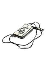 Dolce & Gabbana White Leather SICILY DG Crown Purse Cross Body Bag