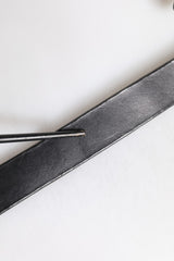 Dolce & Gabbana Black Leather Metal Buckle Classic Belt