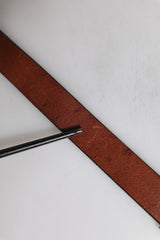 Dolce & Gabbana Brown Leather Metal Buckle Classic Belt