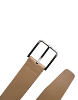 Dolce & Gabbana Brown Leather Classic Metal Logo Buckle Belt