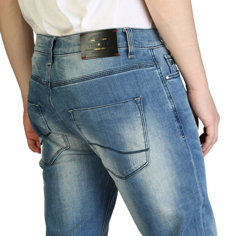 Yes Zee Blue Cotton Men's Slim Fit Jean