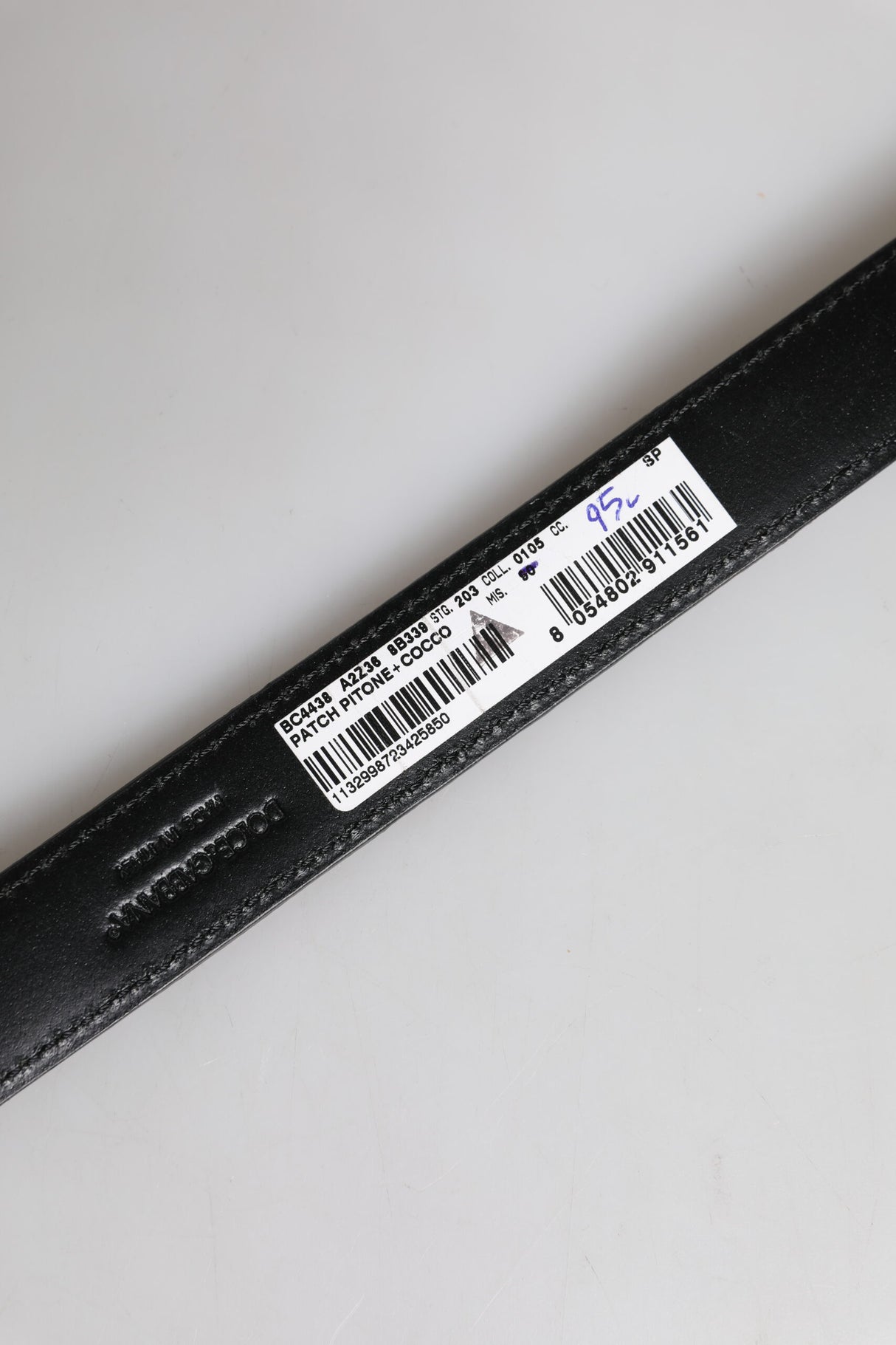 Dolce & Gabbana Brown Exotic Leather Metal Logo Buckle Belt
