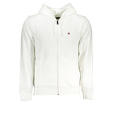 Napapijri Elegant White Cotton Hooded Sweatshirt