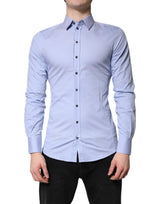 Dolce & Gabbana Light Blue Cotton SICILIA Dress Formal Shirt