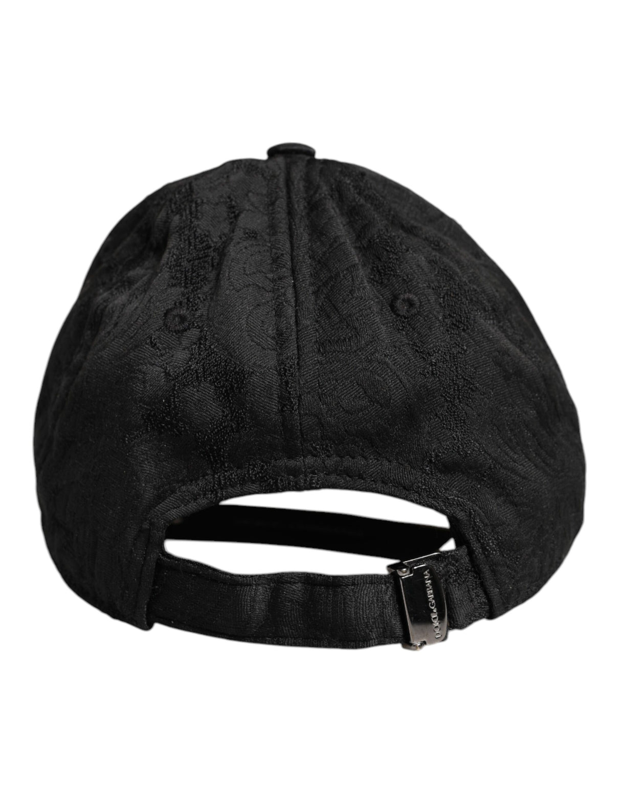 Dolce & Gabbana Black Floral Jacquard 6 Panels Baseball Cap