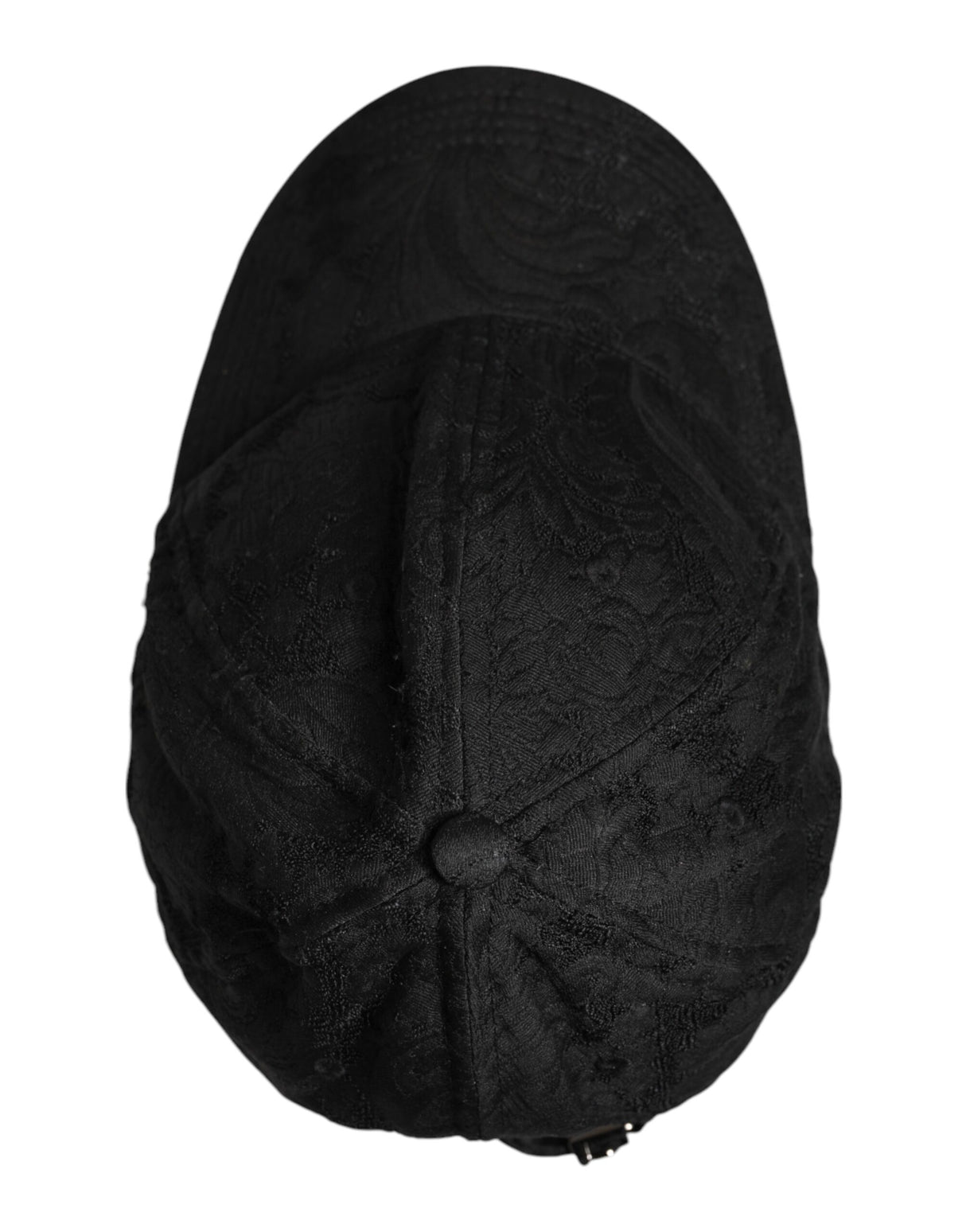Dolce & Gabbana Black Floral Jacquard 6 Panels Baseball Cap