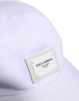 Dolce & Gabbana White DG Logo Plaque 6 Panels Baseball Cap