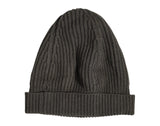 Dolce & Gabbana Green Wool DG Plaque Knitted Winter Beanie Hat