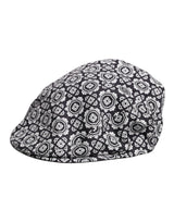 Dolce & Gabbana Black White Printed Newsboy Capello Cabbie Hat