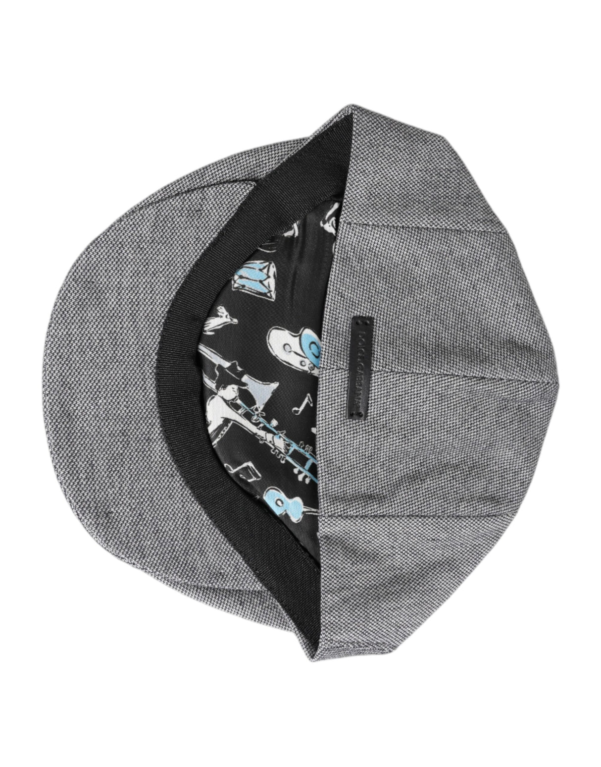 Dolce & Gabbana Gray Cotton Newsboy Capello Cabbie Hat