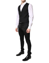 Dolce & Gabbana Black Single Breasted Formal 3 Piece Suit