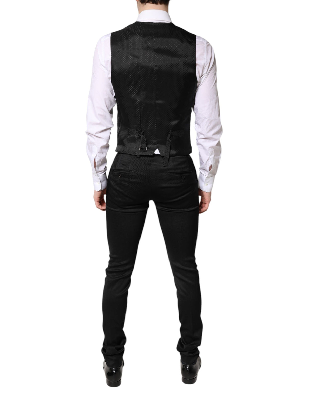 Dolce & Gabbana Black Single Breasted Formal 3 Piece Suit