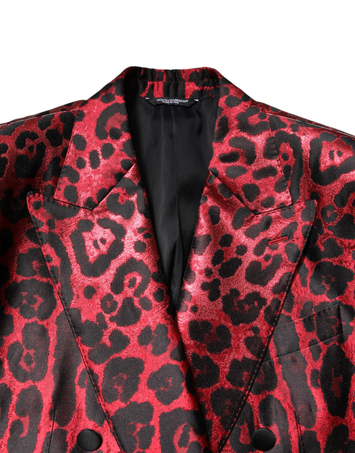 Dolce & Gabbana Red Leopard Double Breasted 2 Piece Suit