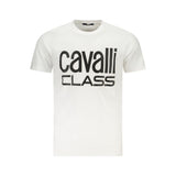Cavalli Class White Cotton Men T-Shirt